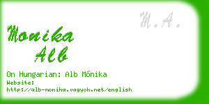 monika alb business card