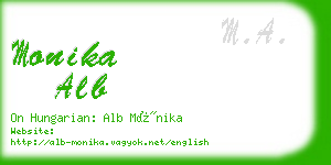 monika alb business card